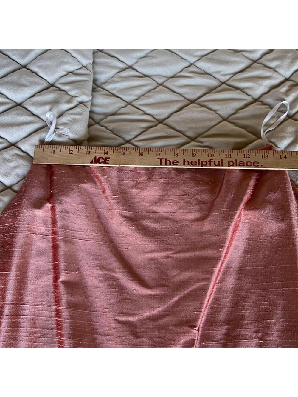 Vintage 95 Silk Dupioni 2pc Formal Evening Set Rose Mauve Sz 8 - Picture 4 of 5